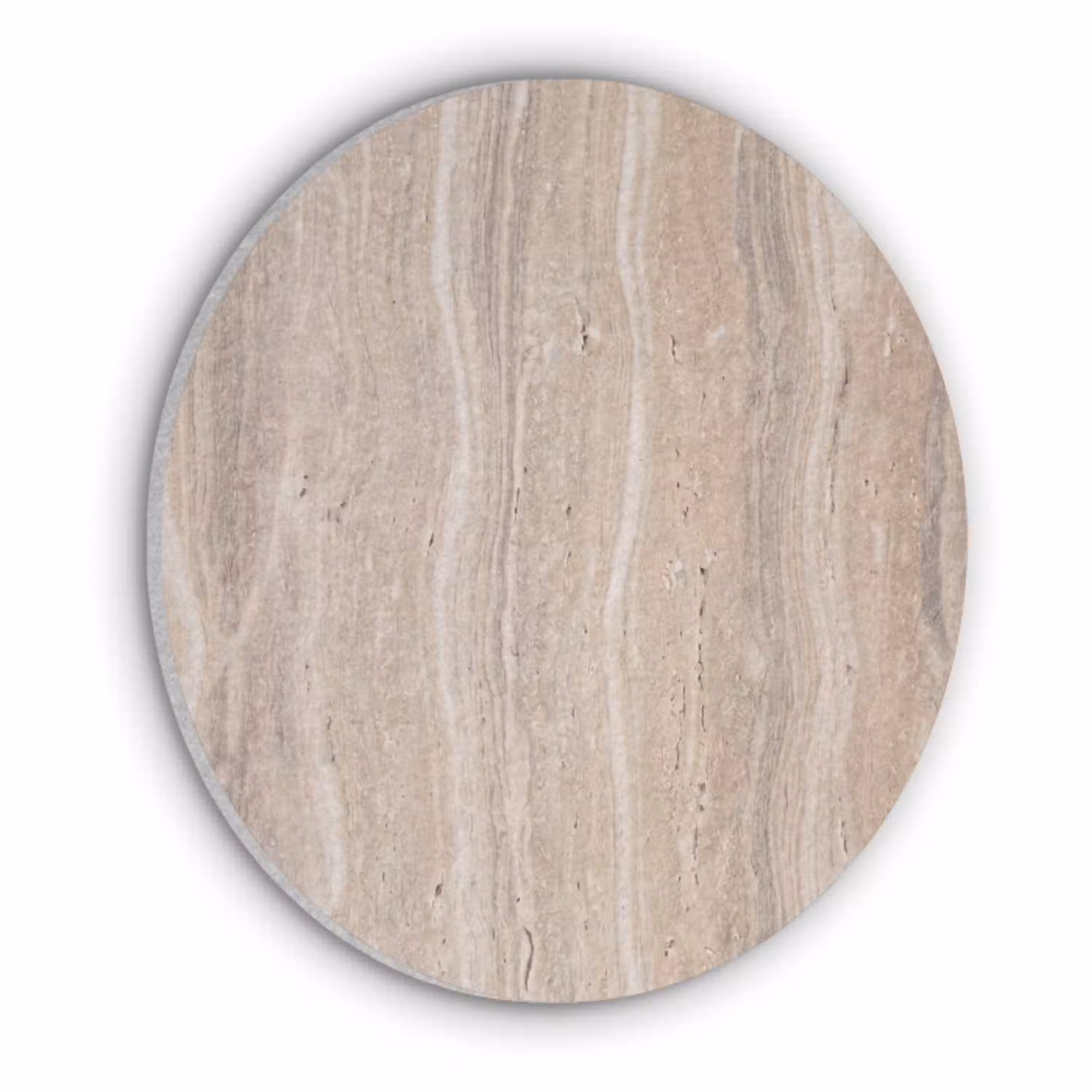 Steen - Patroon - Textuur - Natuurlijk - Beige Akoestische PET Vilt - Rond klein -3d