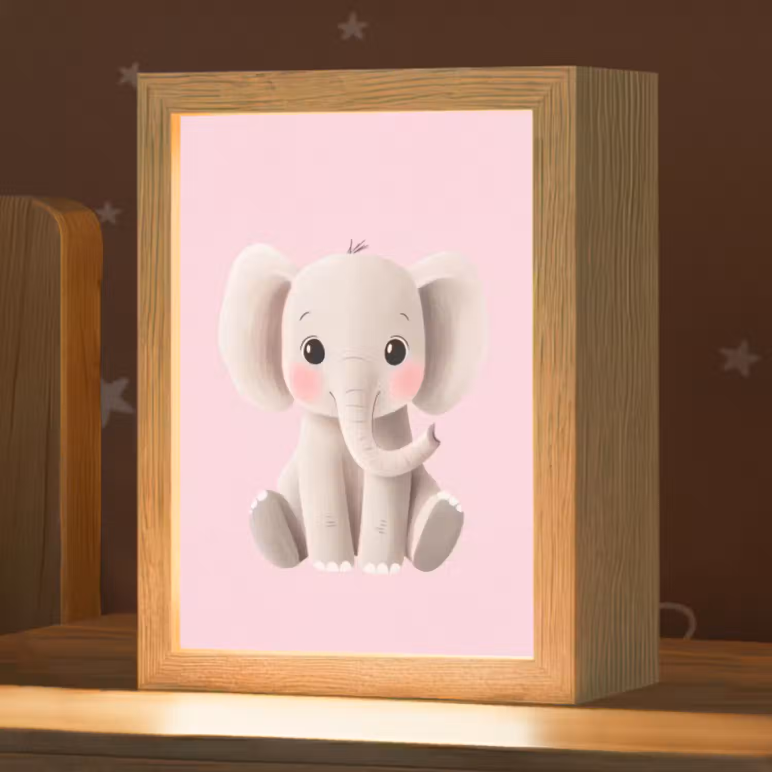 Nachtlicht Kinder - Elefant - Baby - Rosa - Cartoon