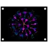 Bloem - Paars - Blauw - Macro - Zwart tuinposter los doek klein -3d