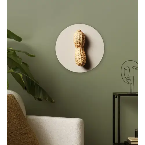 Pinda - Ruw - Beige Wandcirkel plexiglas klein -sfeer3