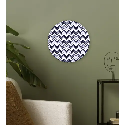 Oceaan - Golven - Blauw - Wit Wandcirkel kunststof plaat 5mm dik klein 188 -sfeer3