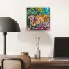 Luipaard - Kleurrijk - Tropisch aluminium wit klein -sfeer5