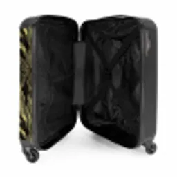 Botanisch - Bladeren - Groen NBS - Handbagage koffer - Volwassenen Unisex middel -binnenkant