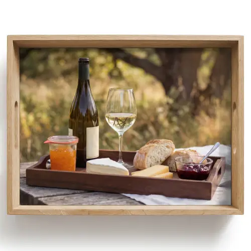 Picknick - Wijn - Kaasplankje Dienblad Rechthoek middel -z3d_shopping