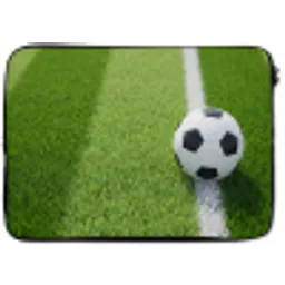 Voetbal - Grasveld - Sport - Groen laptophoes neopreen klein -zkaufland3dotto