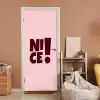 Nice - Uitroepteken - Roze deurposter klein -sfeer1