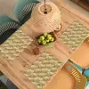 Patroon - Waaier -  Goud Placemat vinyl groot 368 -zzsfeer5_Kitchenyeah-website