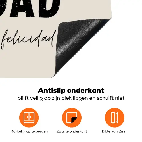 Kerst - Quotes - Feliz navidad - Kerstmis - Feestdagen Inductie beschermer vinyl 3mm klein -zzzzzzz-td-onderkant