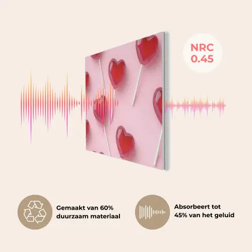 Lollies - Hartjes - Roze PET vilt klein -USP_NL