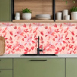 Botanisch - Bloemen - Rood keuken achterwand 2 middel 871 -sfeer3
