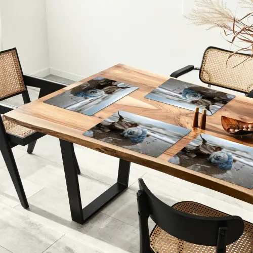 Schelp - Strand - Blauw - Zee Placemat vinyl groot -zzsfeer4_Kitchenyeah-website