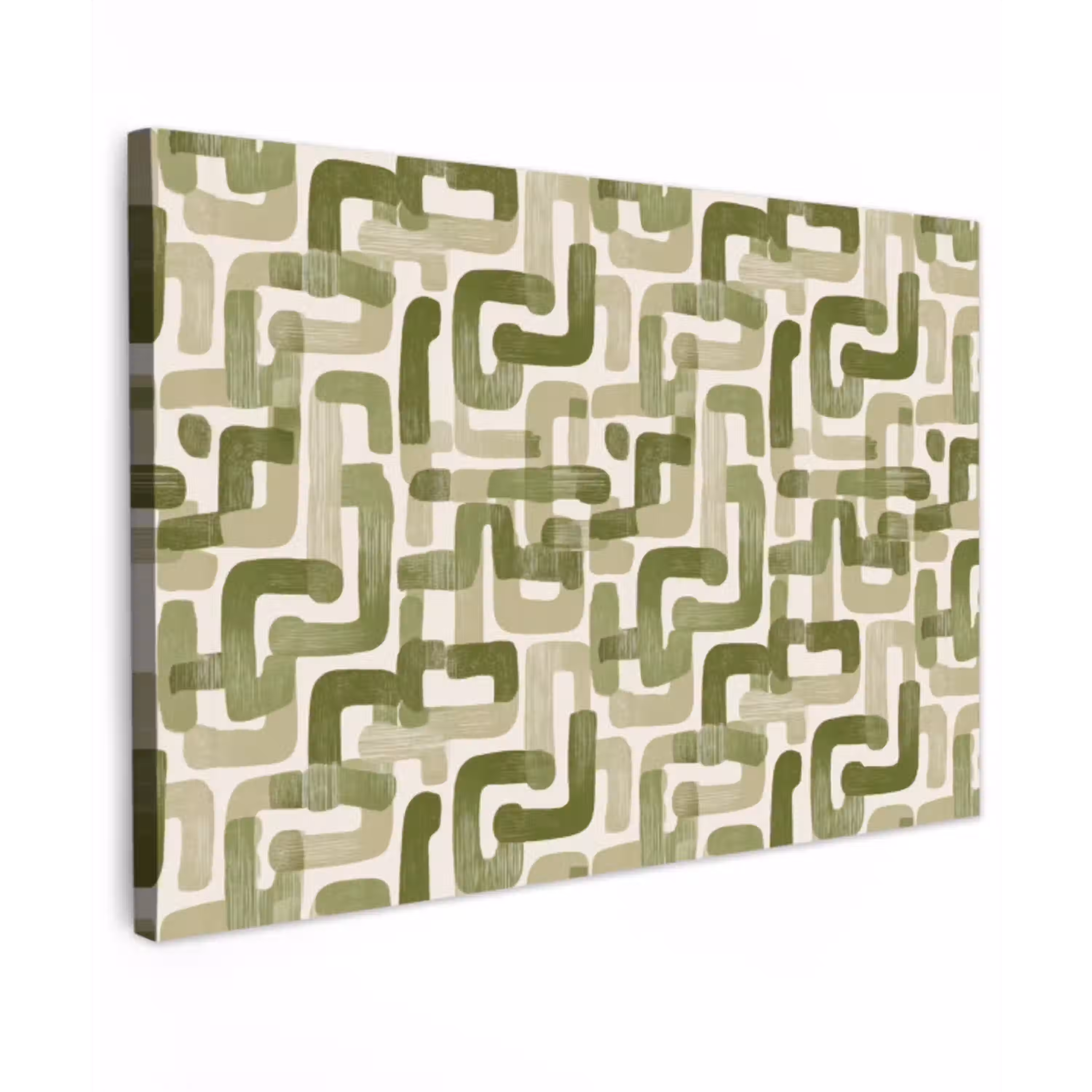 Modern - Grafisch - Groen canvas 2cm klein 34 -z3d