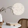 Sierlijk - Bloemen - Beige Wandcirkel behangsticker klein 186 -sfeer3