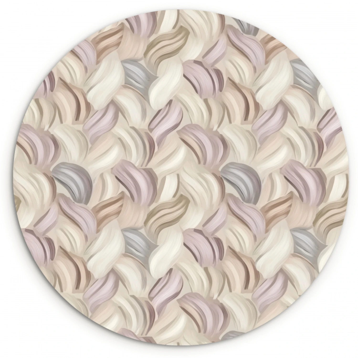 Abstract - Golvend - Pastel Wandcirkel kunststof plaat 5mm dik klein 188 -3d