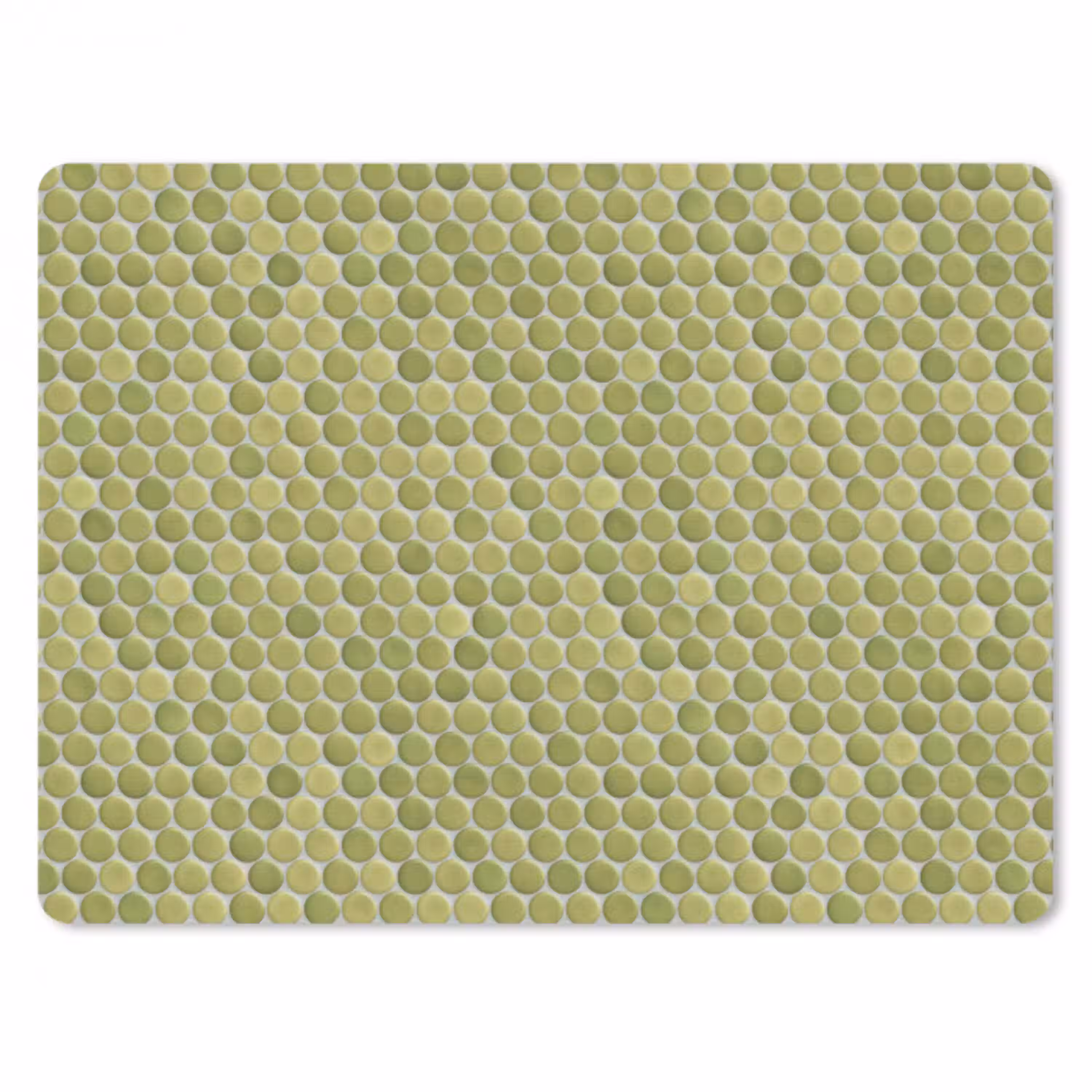 Penny - Mozaïek - Olijfgroen muismat rubber klein 262 -3d