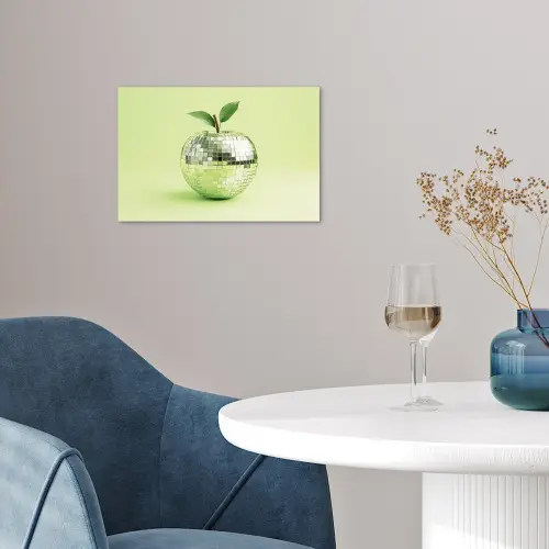 Groen - Disco - Decoratie - Appel poster papier klein -sfeer3