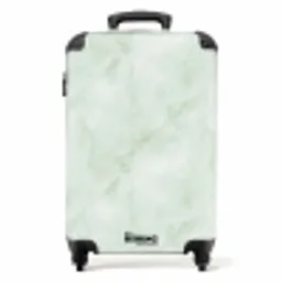 Groen - Marmer - Vloeiende aders NBS - Handbagage koffer - Volwassenen Unisex middel -productfoto_recht