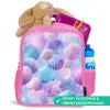 Schelpen - Paars - Blauw - Patroon Kinderrugzak - Roze middel -inhoud_NL