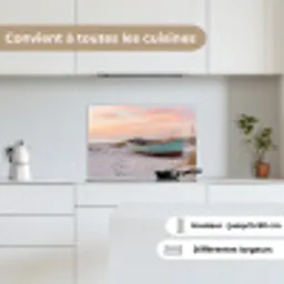 Rustiek - Roeiboot - Zandstrand keuken achterwand spatscherm klein -sfeer4_FR