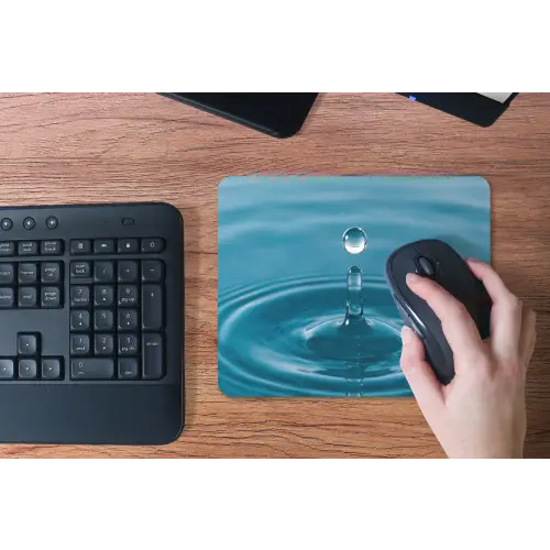 Waterdruppel - Water - Oppervlakte muismat rubber klein -toetsenbord