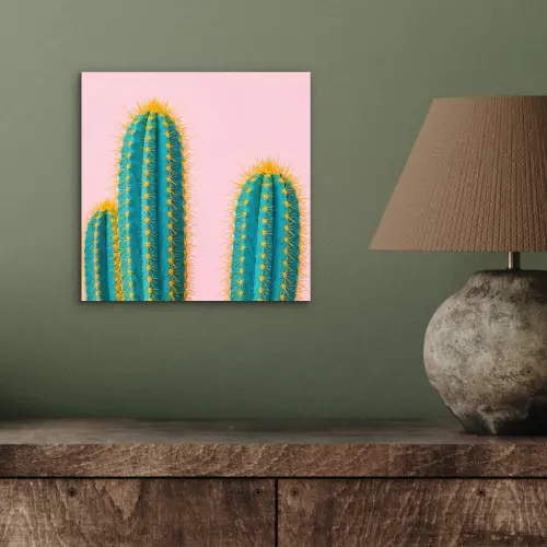Cactussen - Modern - Pastel aluminium wit klein -sfeer2