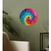 Regenboog - Tie dye - Kleurrijk - Blauw Wandcirkel kunststof plaat 5mm dik klein -sfeer3