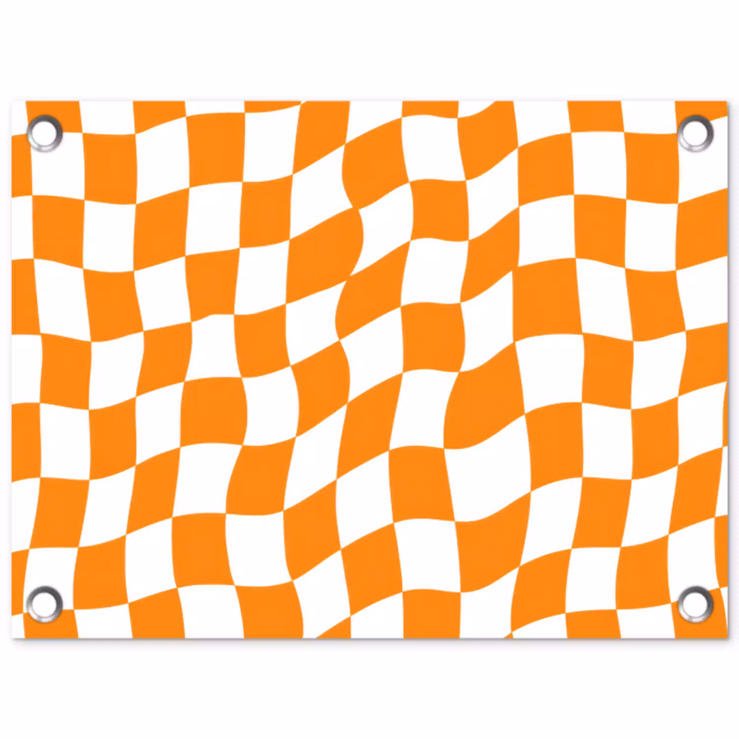 Golvend - Patroon - Oranje tuinposter los doek klein 239 -3d