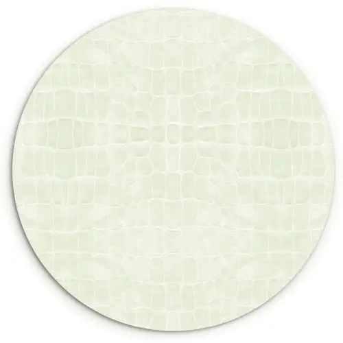 Krokodil - Leer - Ivoorwit Wandcirkel plexiglas klein 852 -3d