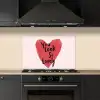 Hart - Rood - Valentijn keuken achterwand spatscherm klein -sfeer1