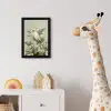Gele kuifkaketoe - paradijsvogelbloemen - Groen fotolijst zwart zonder passe partout klein -usfeer4_kinderkamer