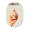 Cupcake - Zoet - Kers Wandcirkel Ovaal Glas middel -3d