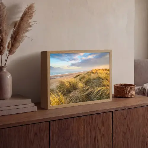 Gras - Duinen - Strand - Zomer Light Box met batterij (Wandlamp) middel -sfeer2