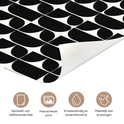Modern - Geometrisch - Zwart deurposter klein 289 -closeup_NL