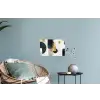 Goud - Rechthoeken - Cirkels - Abstract Muursticker klein -plant