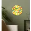 Kiwi - Sinasappel - Mango - Perzik Wandcirkel kunststof plaat 5mm dik klein 188 -sfeer3
