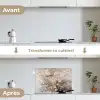 Amandelbloesem - Kunst - Van Gogh - Beige - Abstract keuken achterwand spatscherm klein -voor_na_FR
