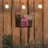 Klassiek - Humor - Roze tuinposter los doek klein -sfeer1