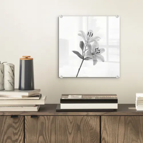 Lelies - Elegant - Zwart - Wit plexiglas 5mm klein -sfeer1