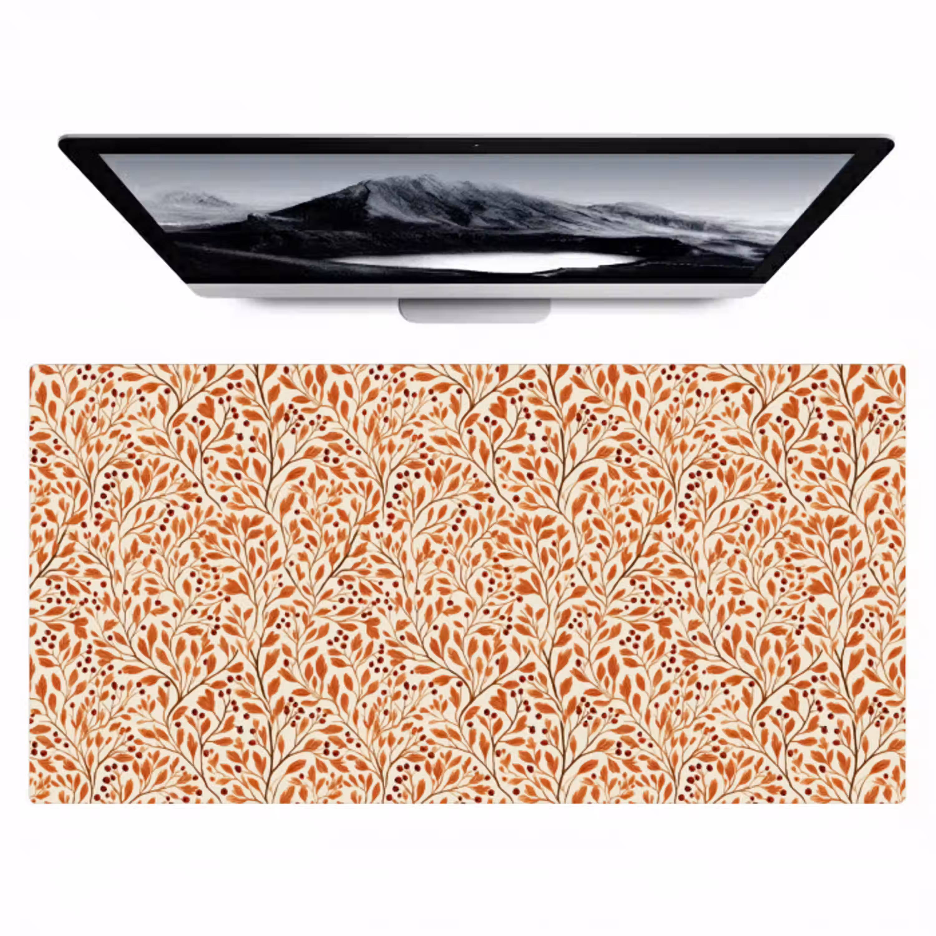 Bladeren - Botanisch  - Terracotta Muismat XXL klein 681 -zzz3d