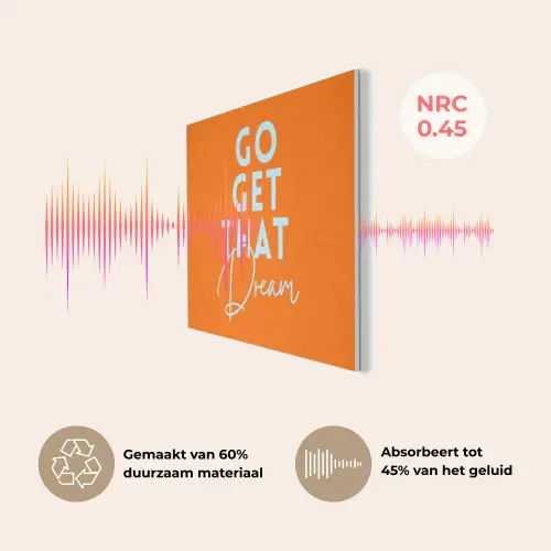 Oranje - Blauw - Go get that dream PET vilt klein -USP_NL