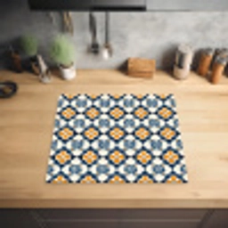 Klassiek - Geometrisch - Blauw Inductie beschermer vinyl 3mm middel 274 -sfeer5