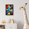 Vormen - Stippen - Kleurrijk fotolijst zwart zonder passe partout klein -usfeer4_kinderkamer
