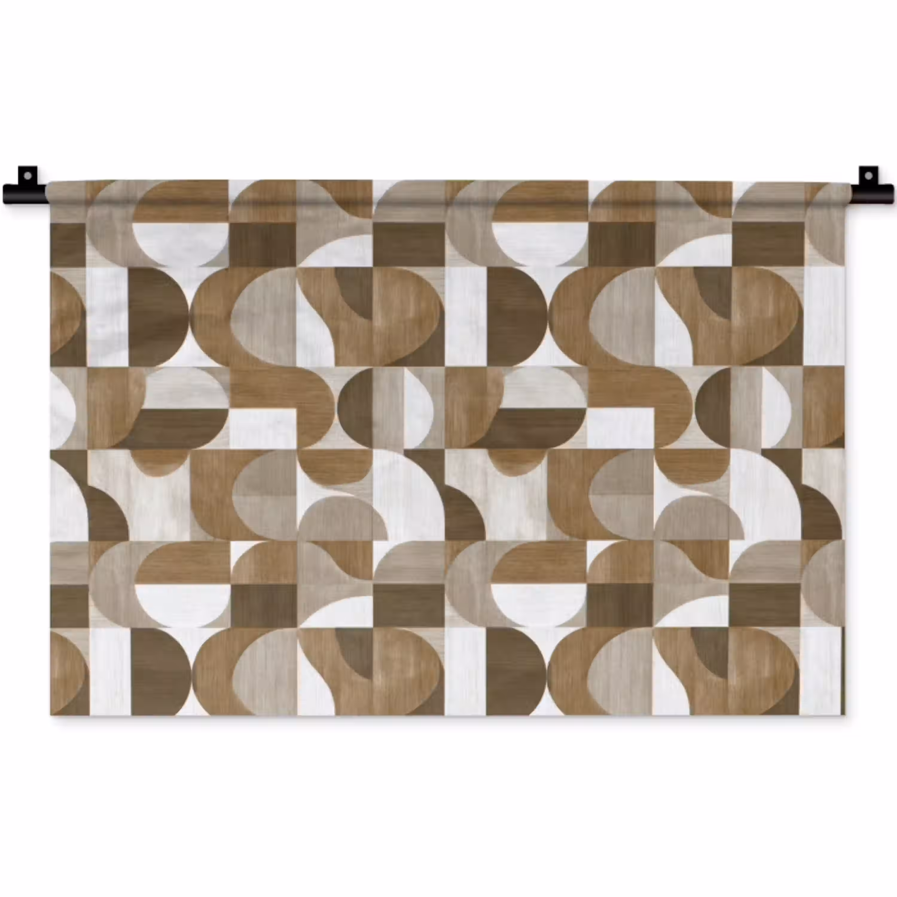 Abstract - Retro - Bruin Wandkleed katoen klein 269 -zz3d