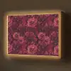 Dahlias - Bloemen - Rood Light Box met batterij (Wandlamp) middel 907 -z3d_website