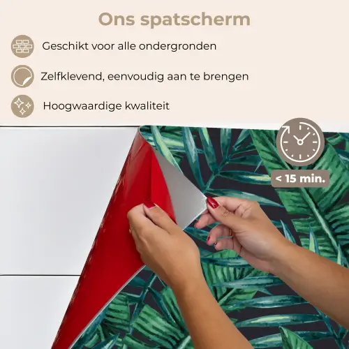 Jungle - Bladeren - Tropical keuken achterwand spatscherm middel -spatscherm_NL