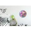 Bloemen - Paars - Overloop - Meeldraden Wandcirkel aluminium klein -kinderkamer