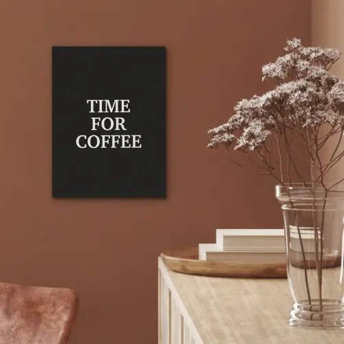 Quotes - Letters - Koffie - Zwart PET vilt klein -sfeer4