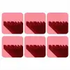 Dream - 3D - Rood - Roze onderzetter kurk middel -3d