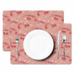 Garnalen - Stippen - Roze Placemat vinyl groot 368 -zzsfeer2_Kitchenyeah-website