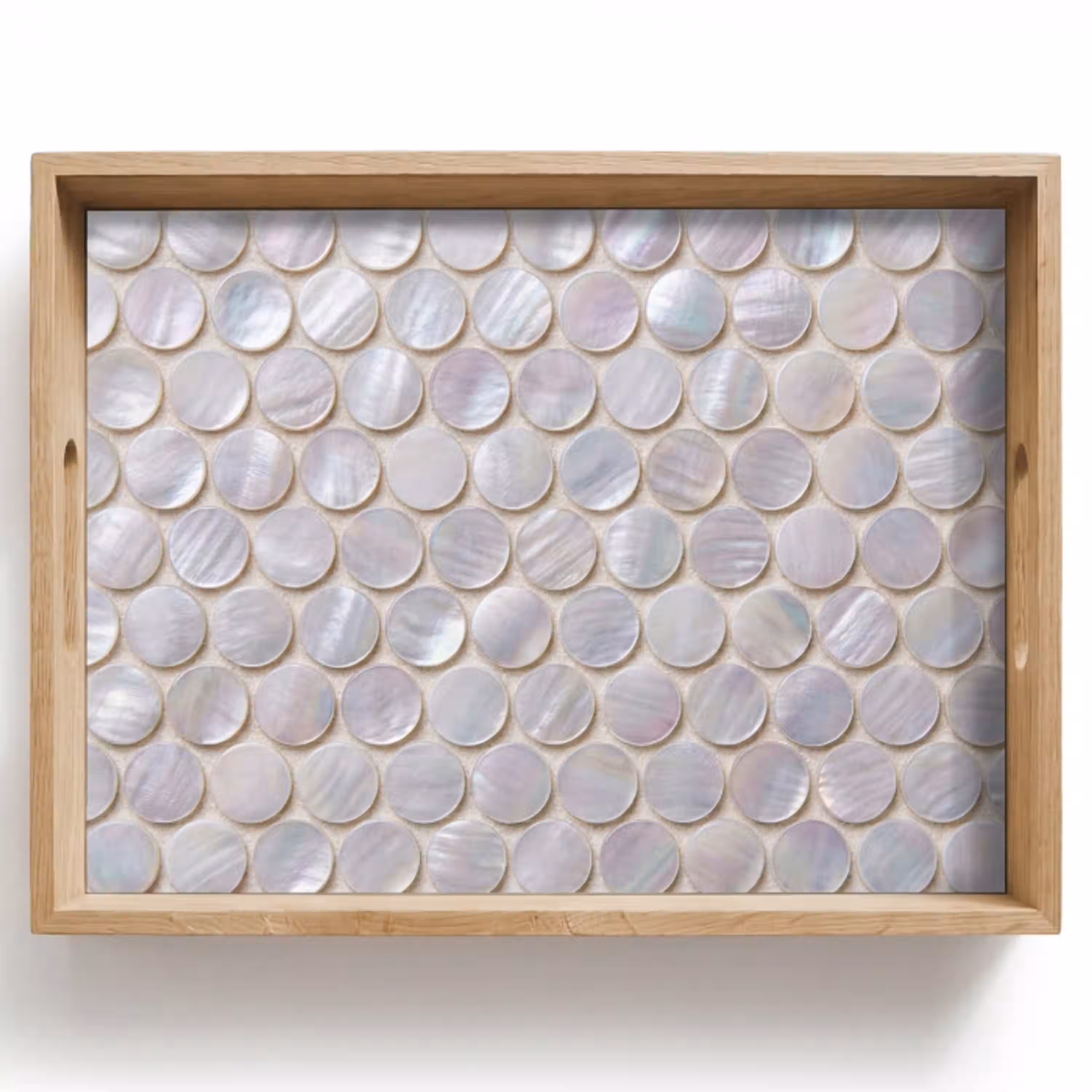 Patroon - Cirkels - Abstract - Modern - Wit Dienblad Rechthoek middel -z3d_shopping